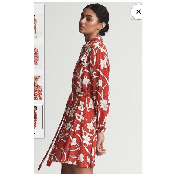 NWTS REISS Tilda Print Shirt Dress / Size-4 - Picture 16 of 16